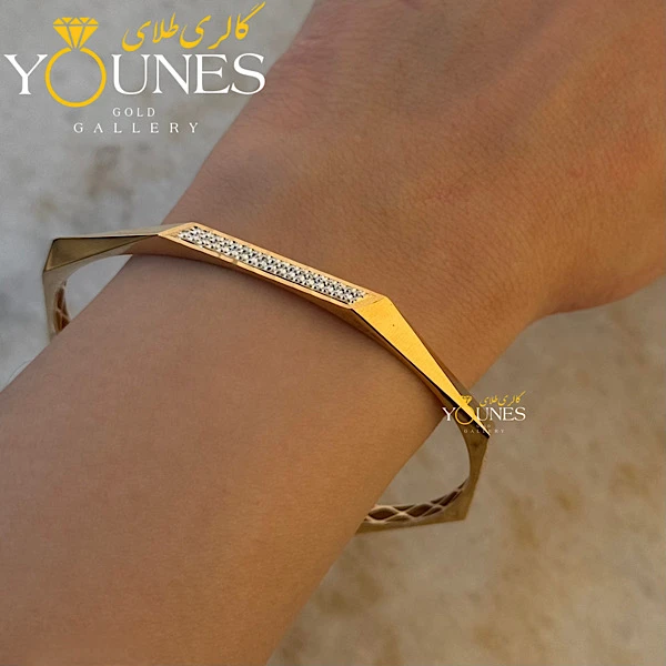 النگو طلا آینه ای تراش دار